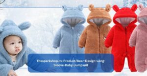 Thesparkshop.In ProductBear-Design-Long-Sleeve-Baby-Jumpsuit